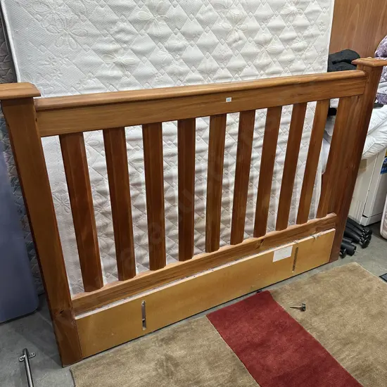 Heart Rimu queen size headboard by Millbrook