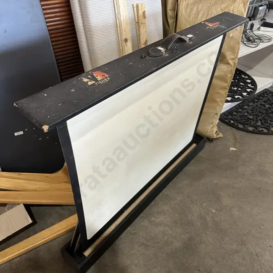 Portable projector screen.