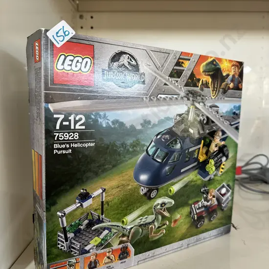 Boxed Jurassic World LEGO - Blue's Helicopter Pursuit. complete.
