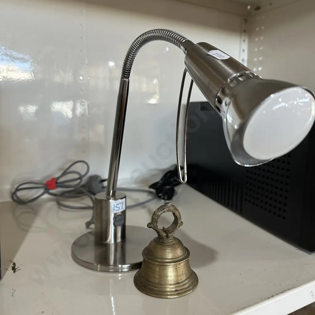 Lamp and brass bell. Image 1++