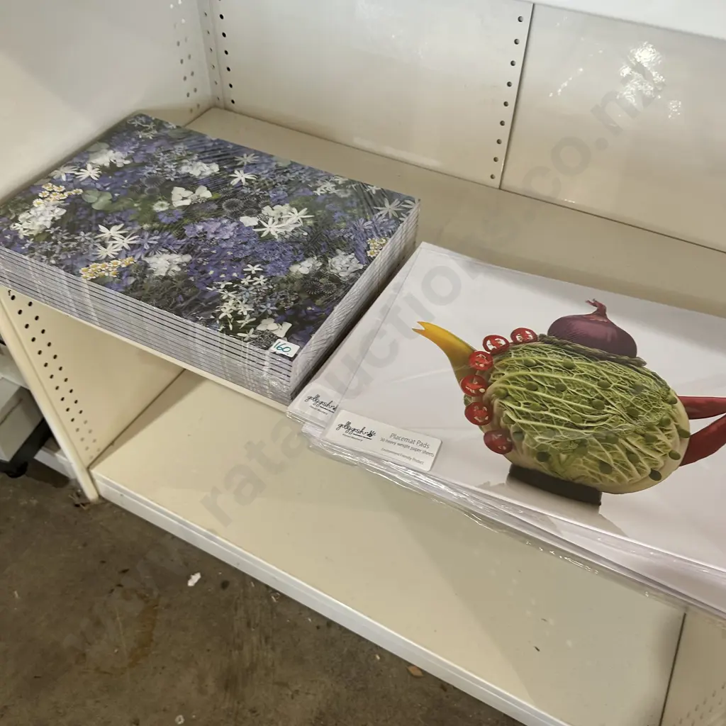 "Golly gosh" placemat pads - Cabbage Tea Pot and Blue Floral. Image 1++
