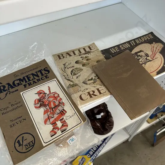 4 war time booklets, inc Peter McIntyre & Bairnsfather