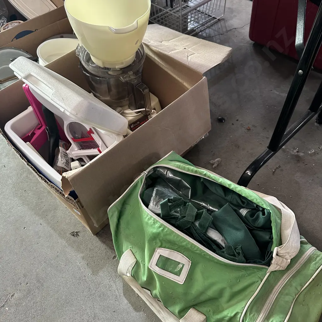 Ralta food processor, chilly bin and contents, Milo bag and contents, etc. Image 1++