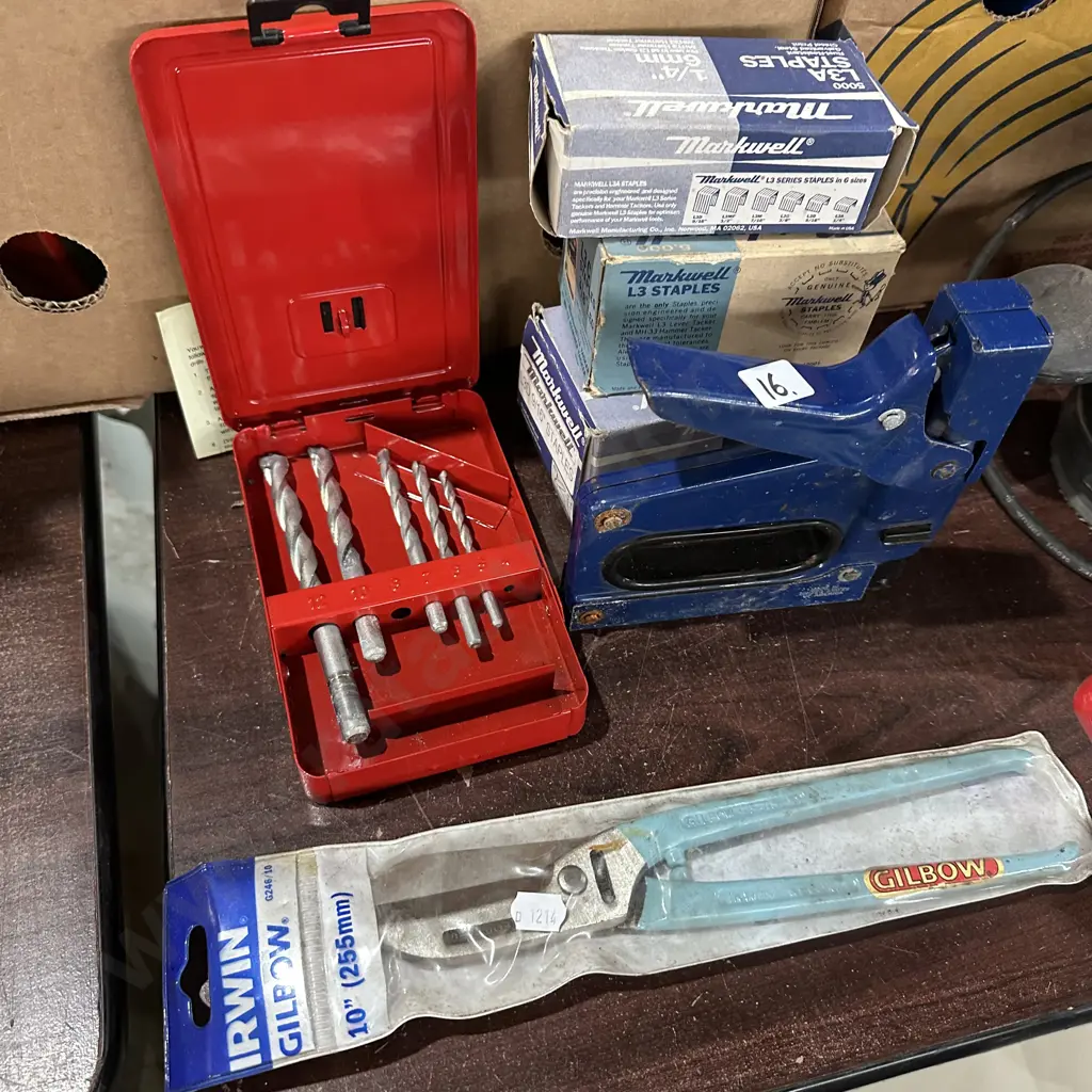 as new cutters, drill bits and staple gun Image 1++