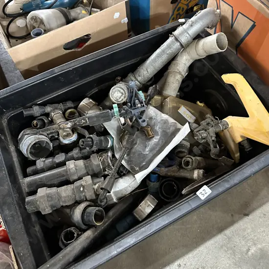 Bin of sprinklers and irrigation/pipe fittings etc.