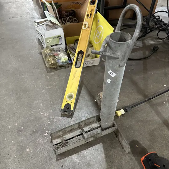 Metal stand.