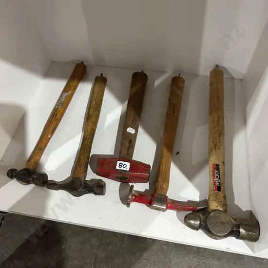 collection of 5 hammers