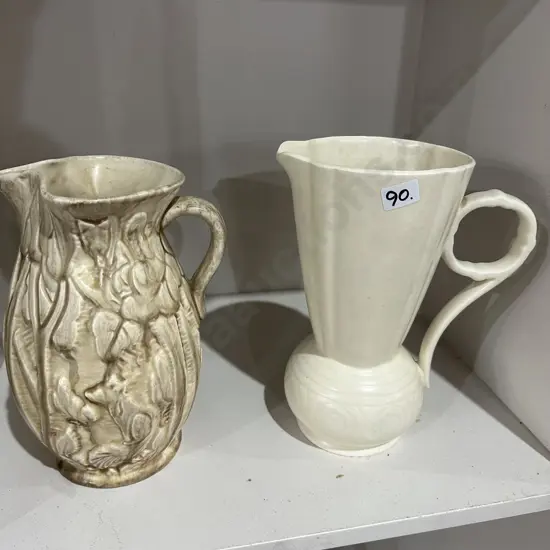 2 Beswick Art Deco jag vases