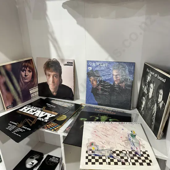 collection LPs inc John Lennon, Go West, Bread etc