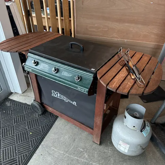 Masport BBQ with tools and gas bottle - good condition