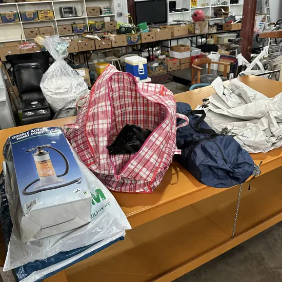 tent, fly, air beds, pump