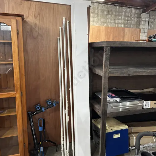 shelving and curtain rails