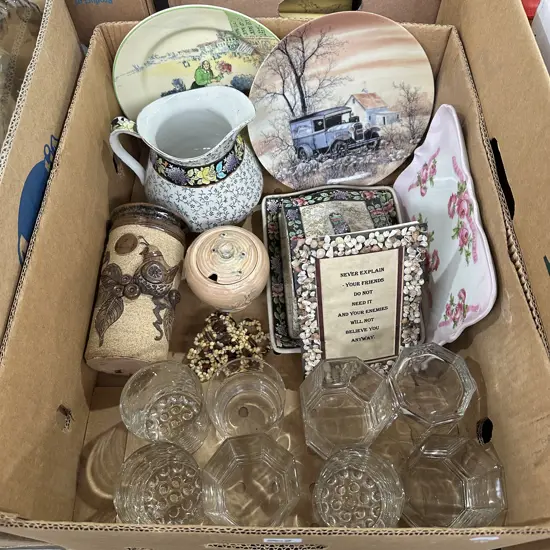 Box lot of collectables.