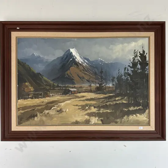 Brian Baxter  large Oil painting 1976 Mt Cook