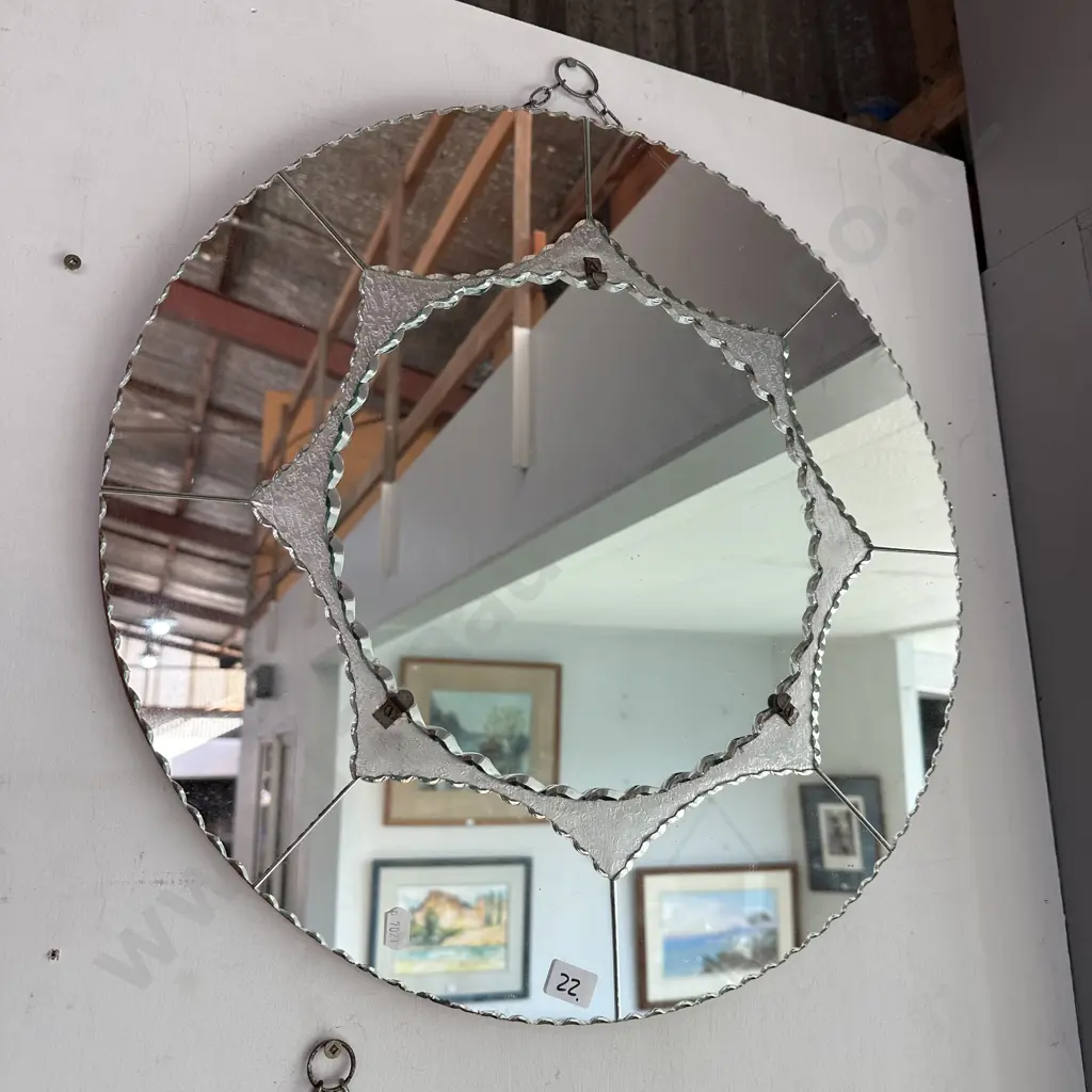 vintage Art Deco mirror 49cm Image 1++