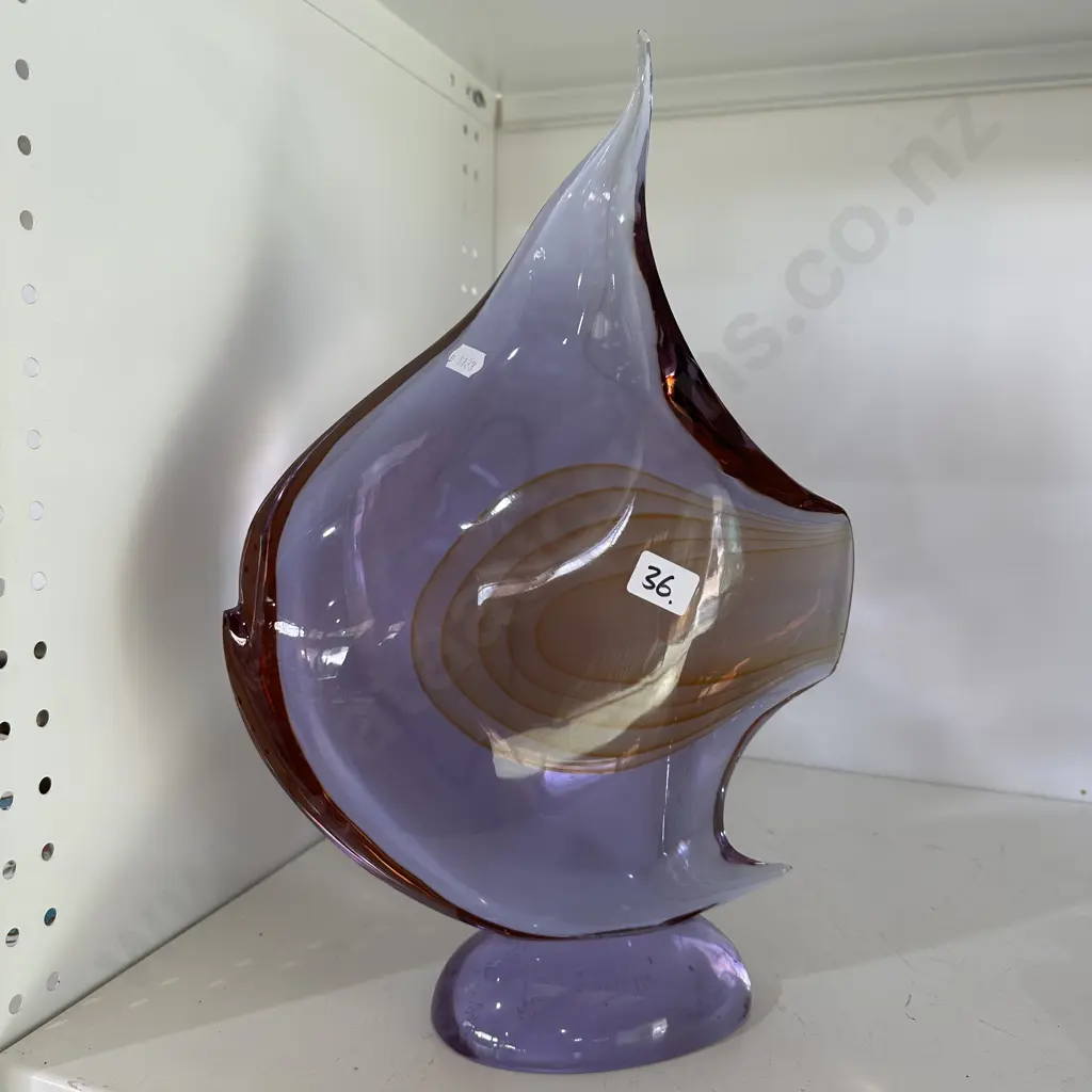 Murano Art Glass Moonfish signed by master glassblower Pino Signoretto 37cm Image 1++
