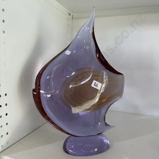 Murano Art Glass Moonfish signed by master glassblower Pino Signoretto 37cm