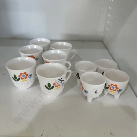 vintage demitasse cups and egg coddles