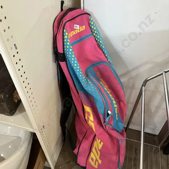 hockey gear and bag