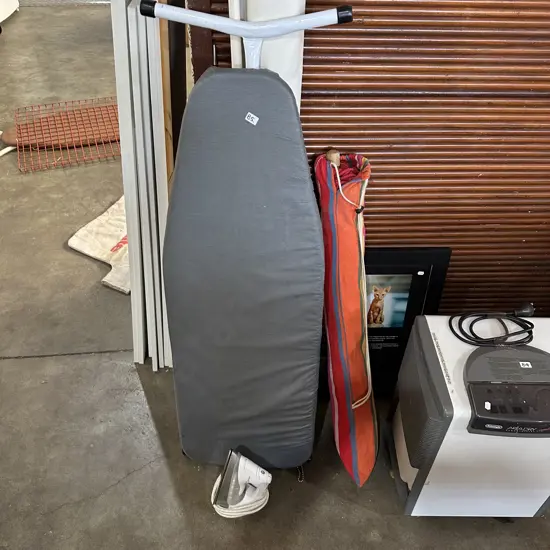 hammock, iron & board, blind, picture