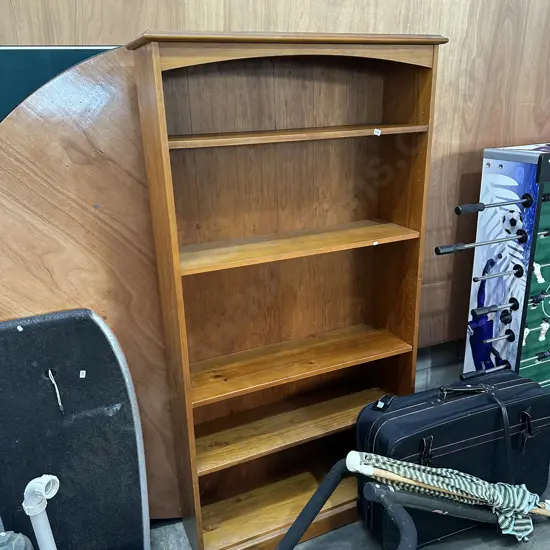 wooden shelf unit