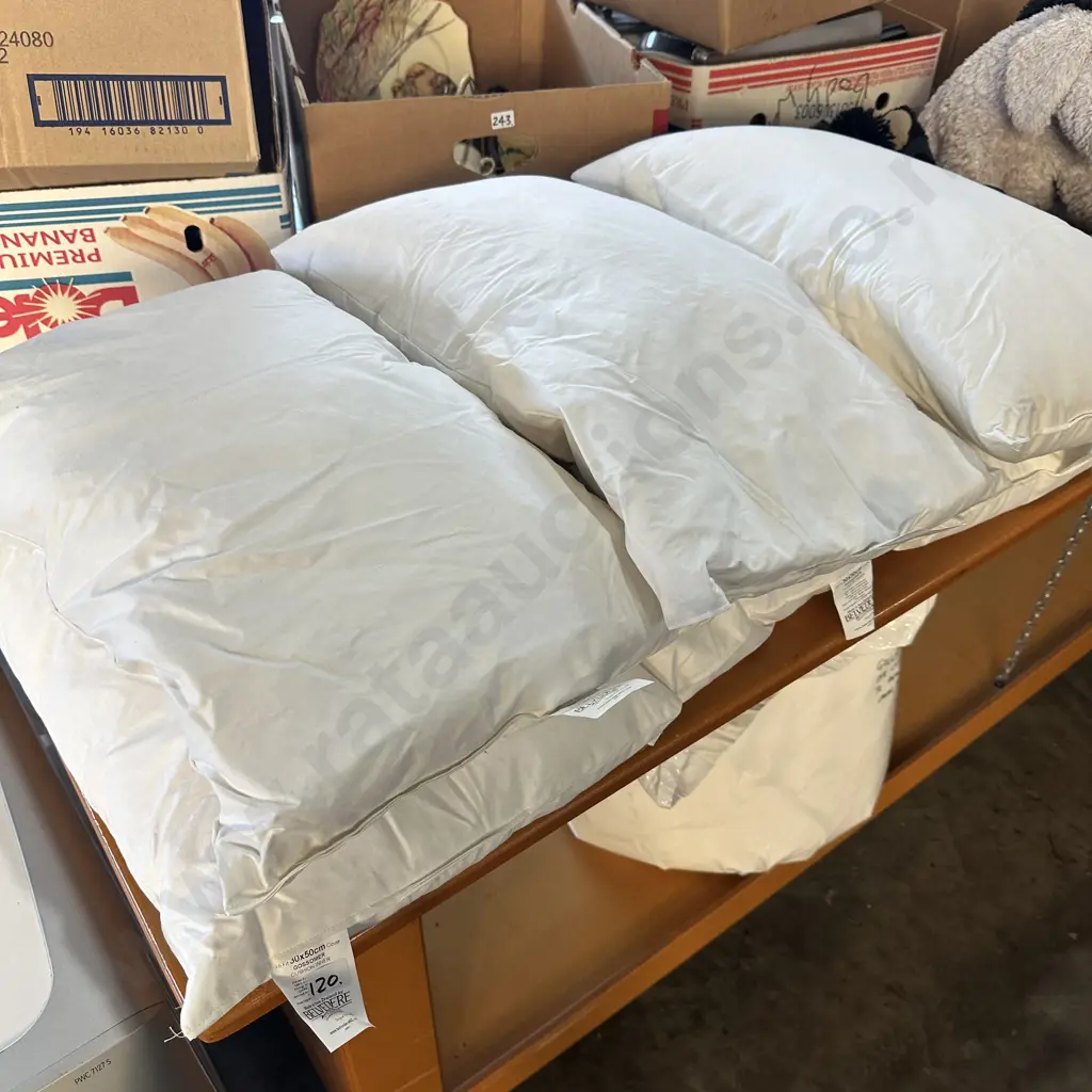6 x feather cushion inners by Belvedere, as new ( fit 30x50cm covers) Image 1++
