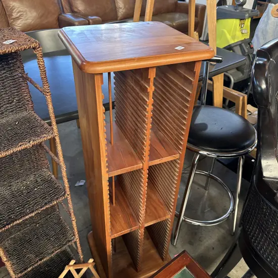 large twin double sided Rimu CD stand