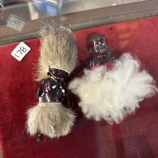 2 celluloid dolls with movable arms, incs mother with baby