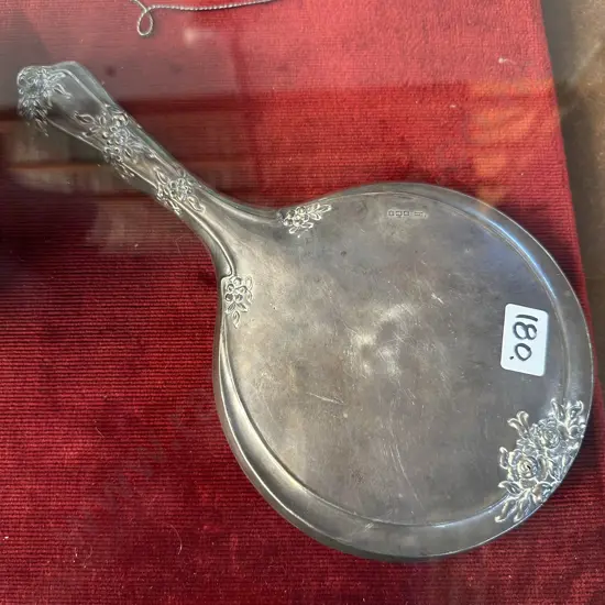Sterling Silver dressing table hand mirror