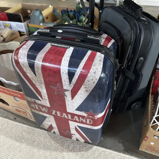 Two suitcases.
