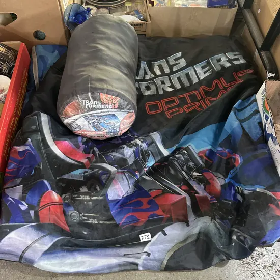 Two transformers sleeping bags.