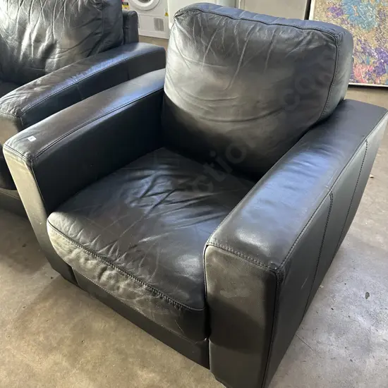 Black leather chair