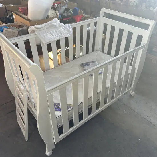 Georgia sleigh cot & mattress by babyhood (as new, unused)
