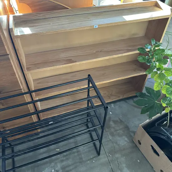 Pine shelf and shoe rack