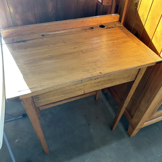 antique school desk