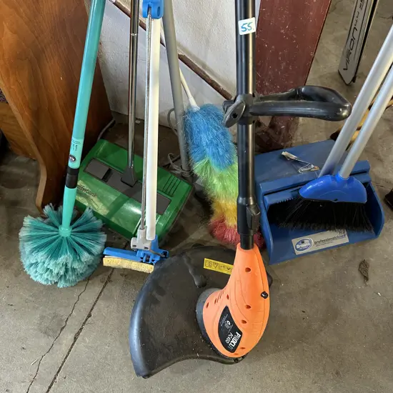 cleaning items plus electric weed eater