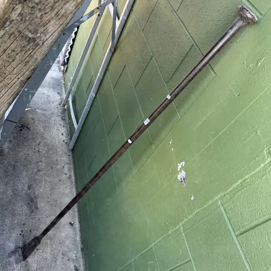 steel bar with rammer and wedge