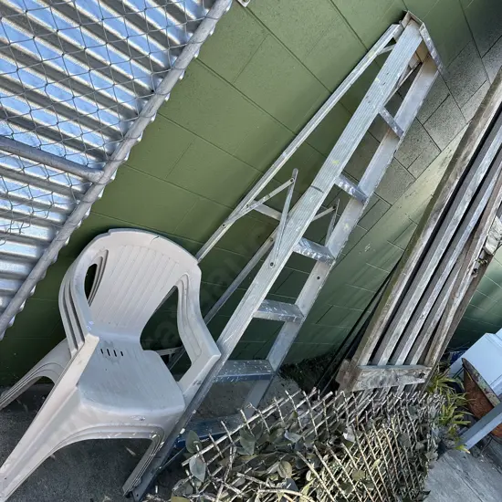 7 foot ladder and some average chairs