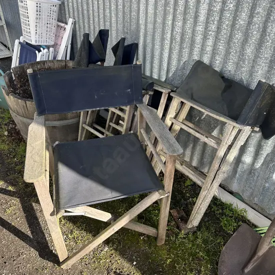 set 4 folding outdoor chairs