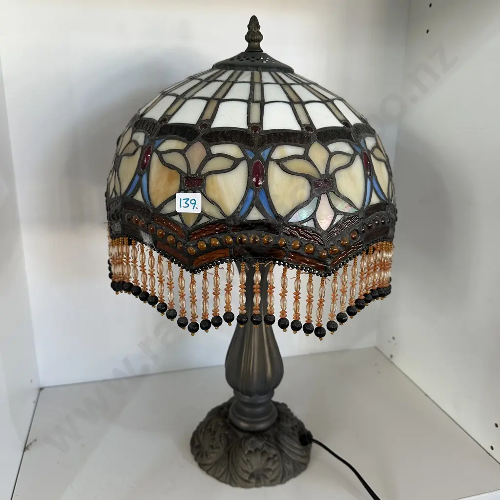 leadlight and bead  lamp Image 1++