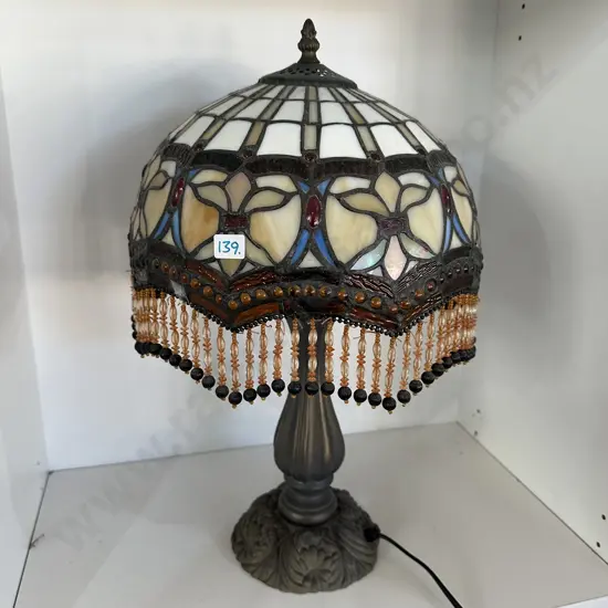 leadlight and bead  lamp