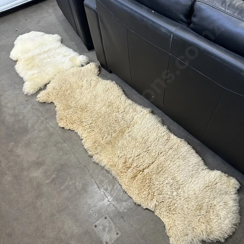 2 x sheepskins Image 1++