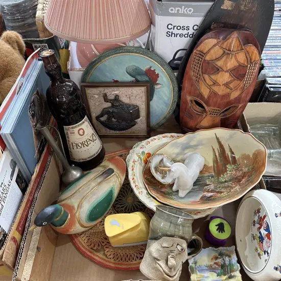 mask, crazy coffee mug, collectables