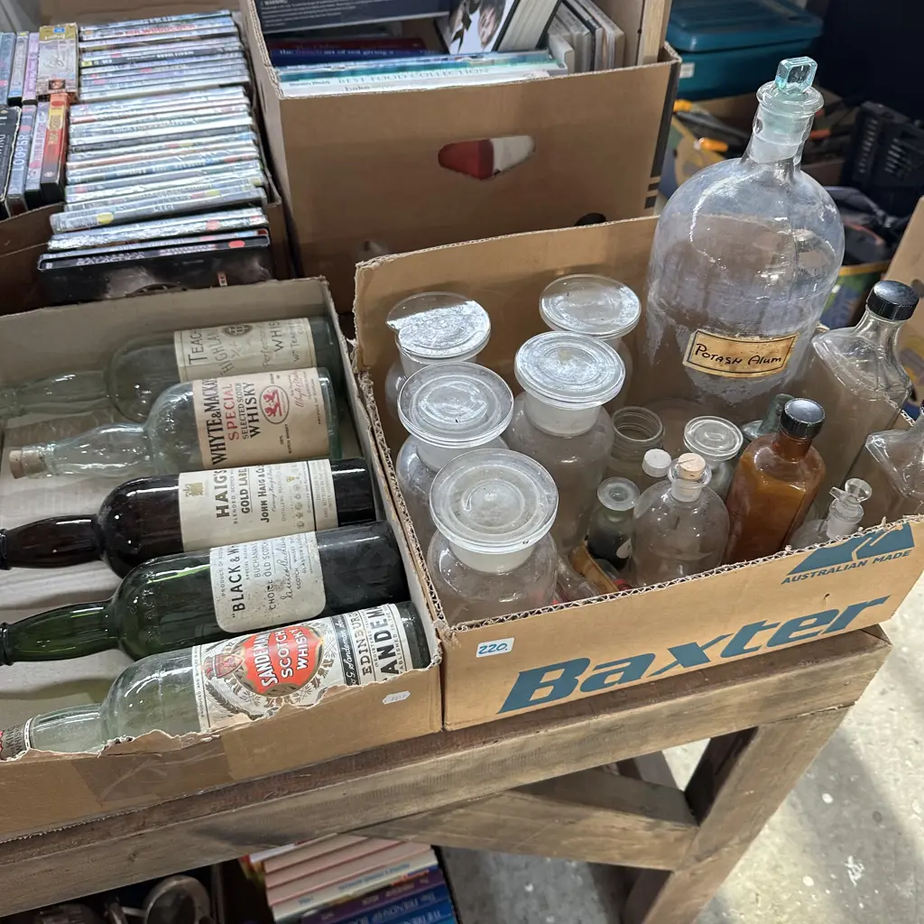 vintage bottles x 2 boxes Image 1++