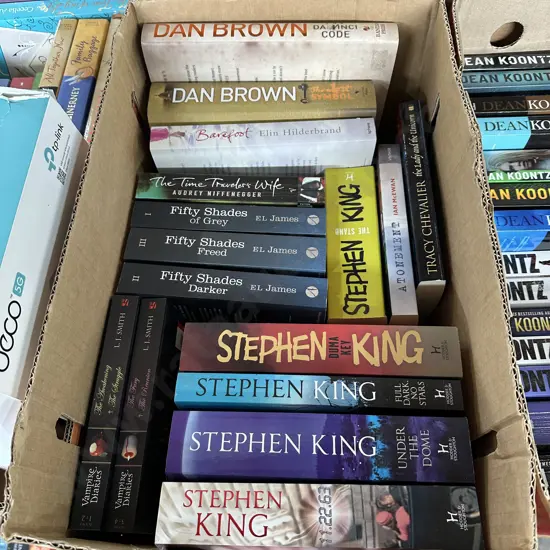 Stephen King, Dan Brown, Fifty shades Grey
