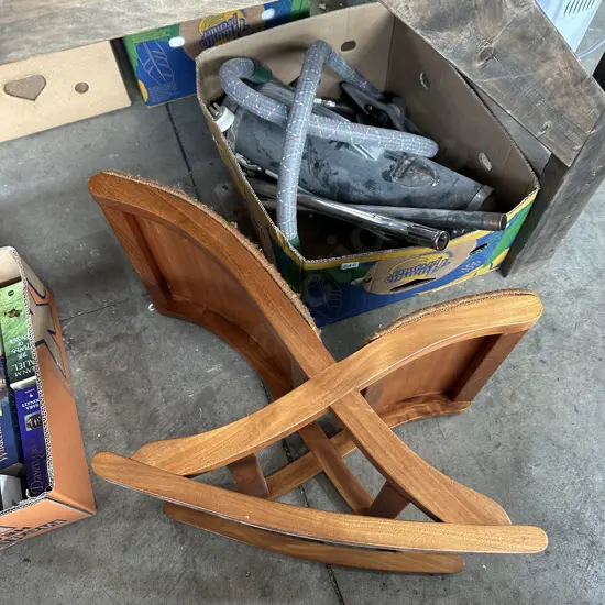 vintage foot rocker and vac