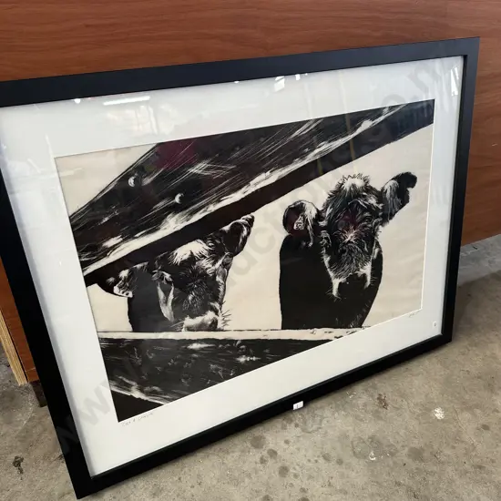 "Coco & Charcoal" signed cattle art 2009