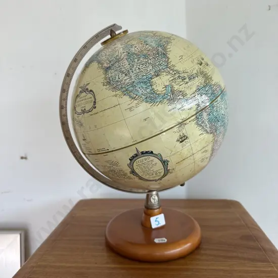 Replogle 9inch globe on wooden base