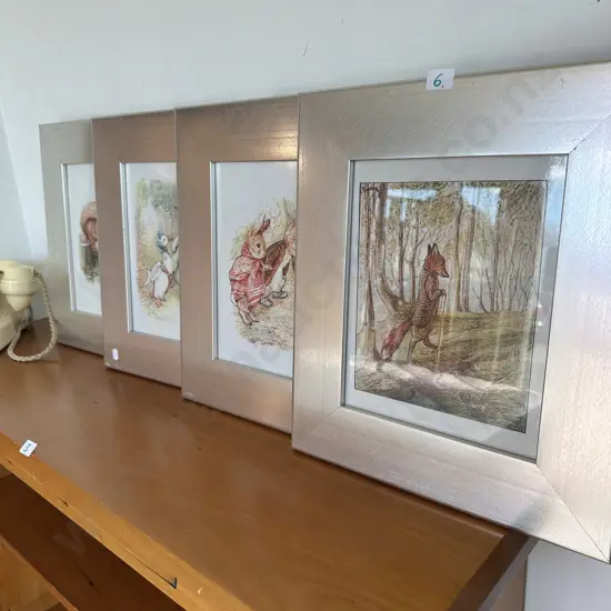 set of 4 "Mr Fox" prints