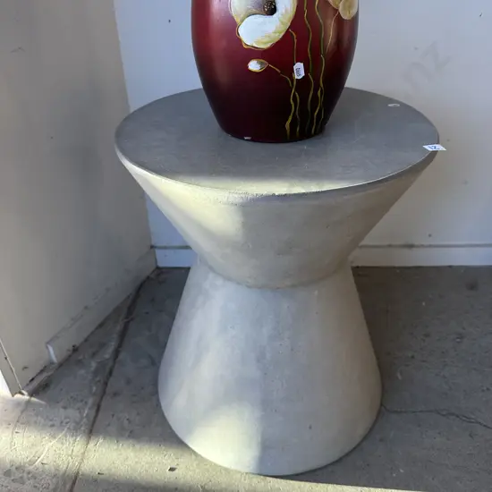 concrete style molded side table